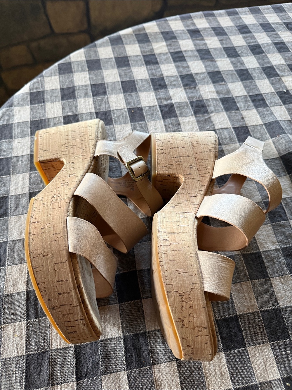 Kork Ease Tish Leather Platform Wedge Sandals size 9 - Picture 2 of 5